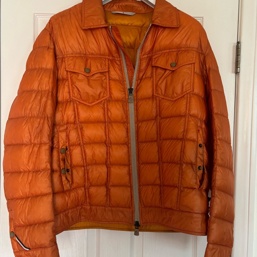 Moncler Grenoble Orange Jacket size 6 ( xl -xxl)